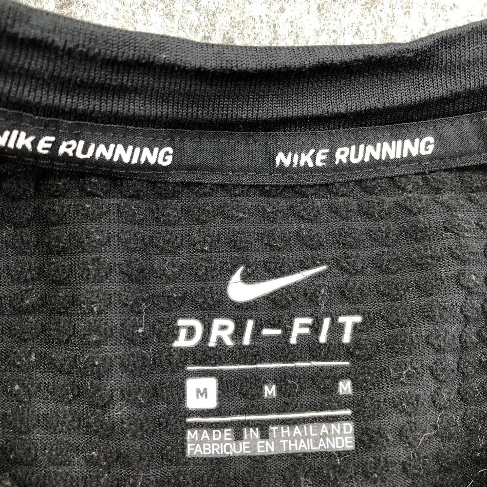 Nike Shirt Womens Medium Black Long Sleeve Dri-FIT Running Top Gym Athletic